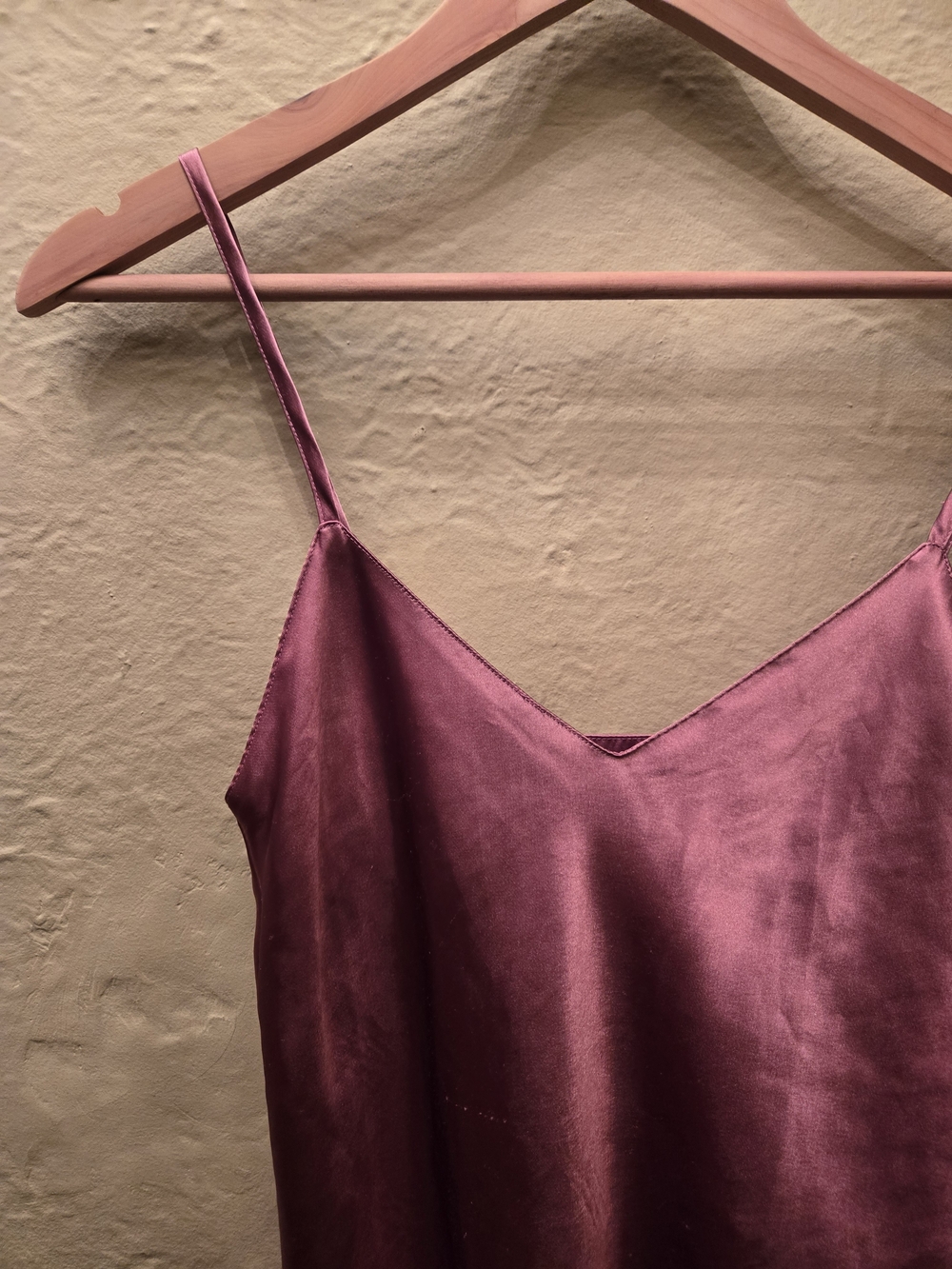Vintage Satin Slip Dress Purple Mauve Bias Cut Nightgown Y2K - Picture 3 of 8